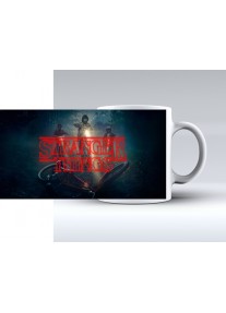 Бяла керамична чаша на STRANGER THINGS - TEAM